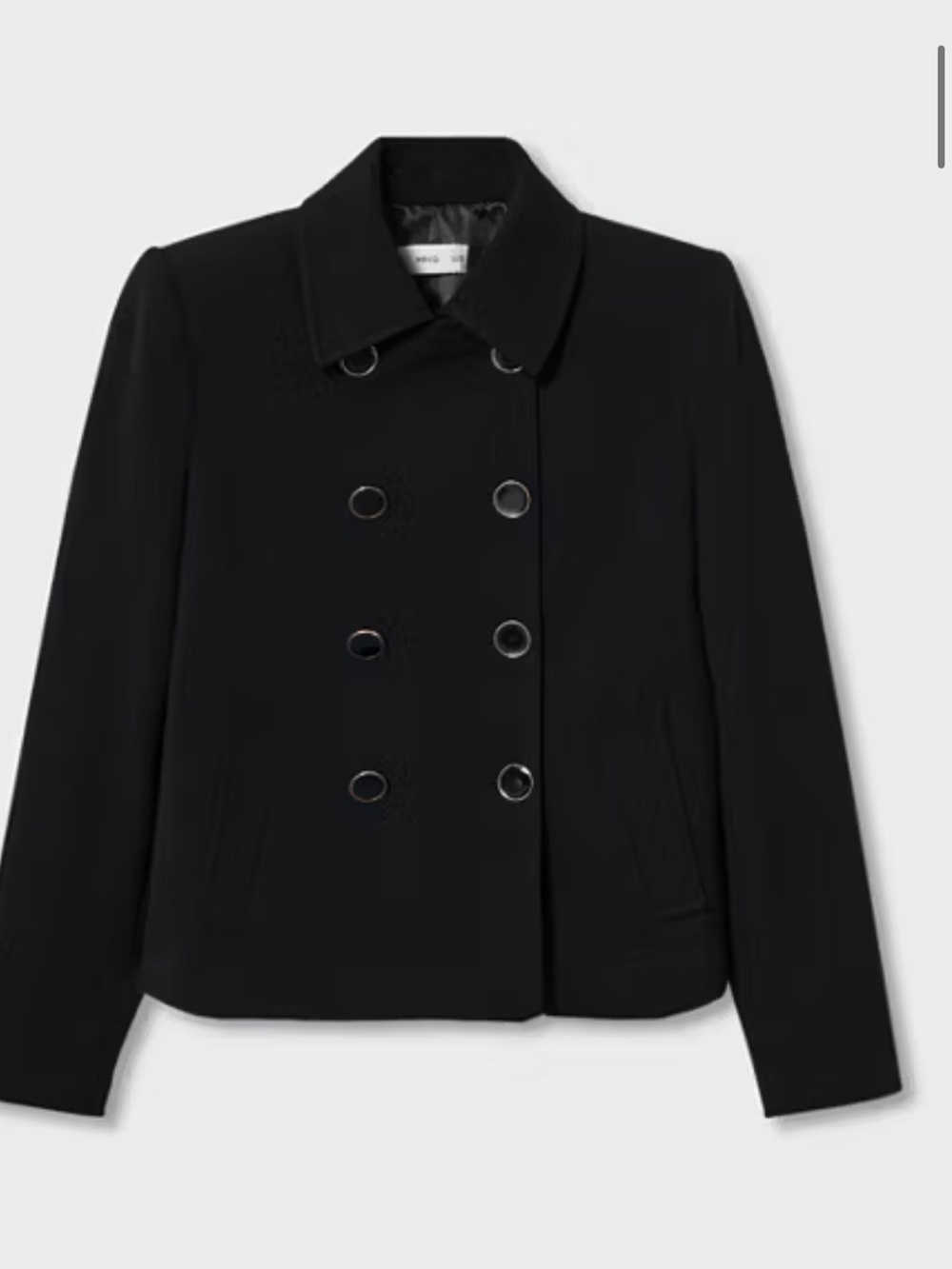 Mango Black Double-Breasted Jacket NEW size M
